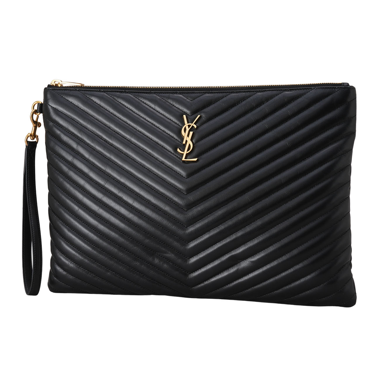 YVES SAINT LAURENT(USED)생로랑 440222 모노그램 쉐브론 클러치